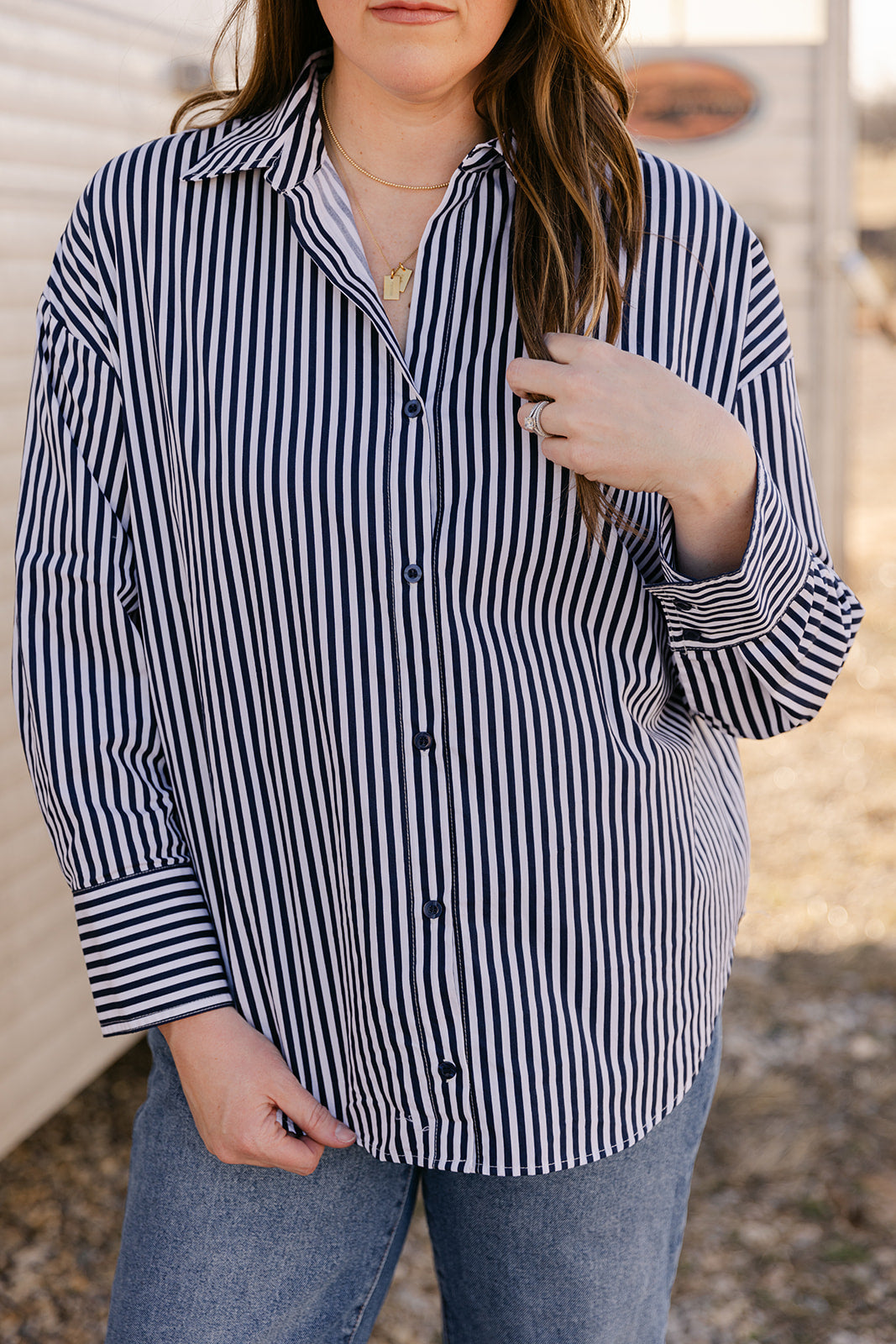 The Emery Top in Navy