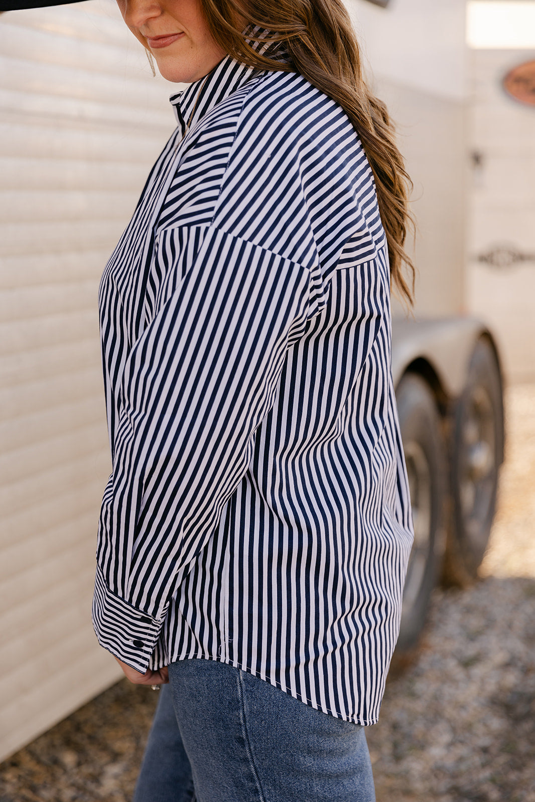 The Emery Top in Navy