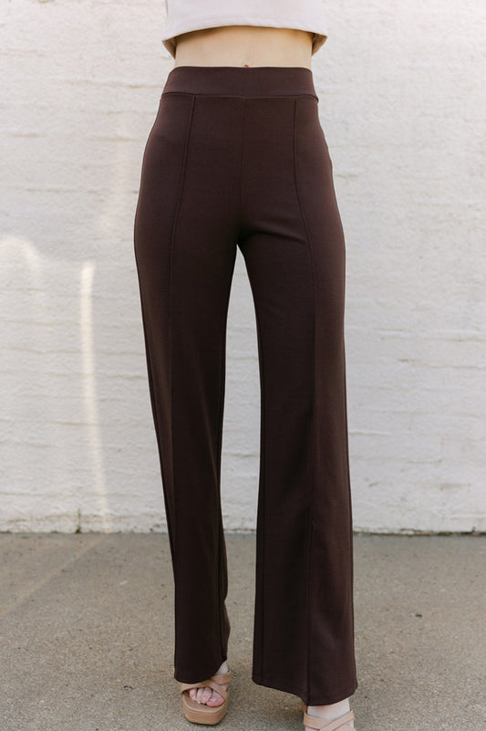The Zoey Flare Trouser In Chocolate