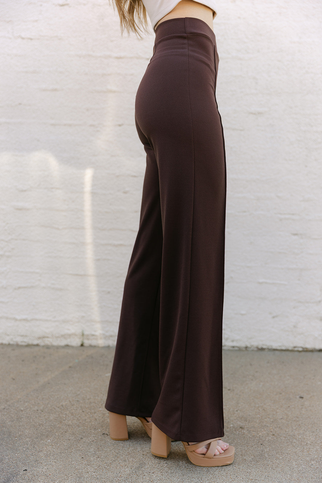 The Zoey Flare Trouser In Chocolate