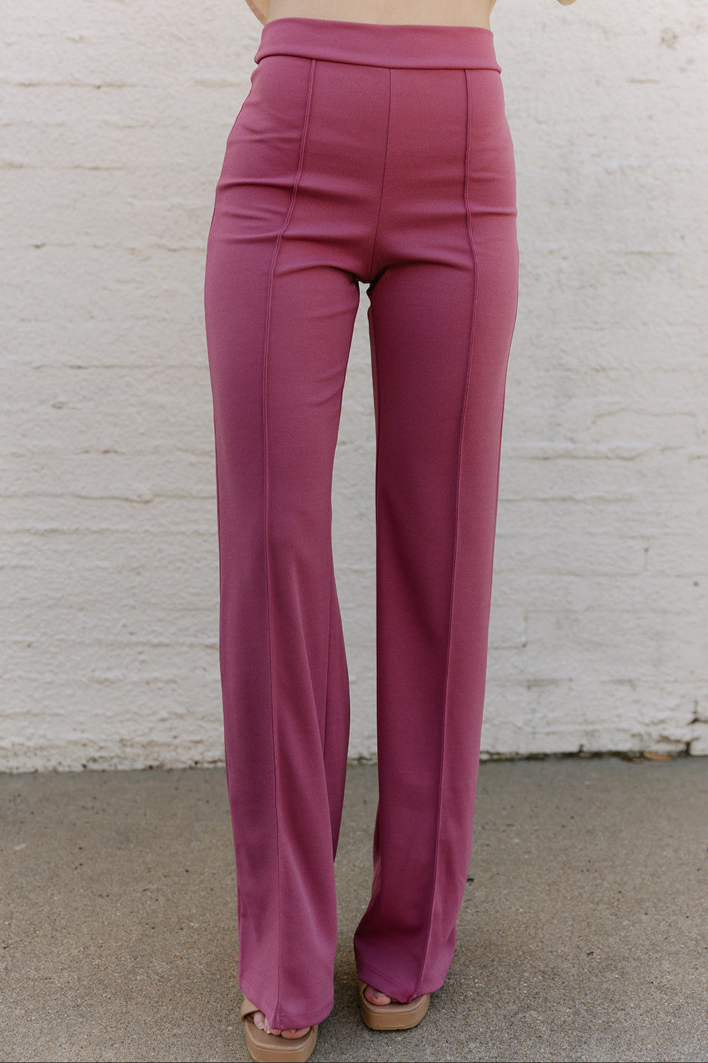 The Zoey Flare Trouser in Marsala