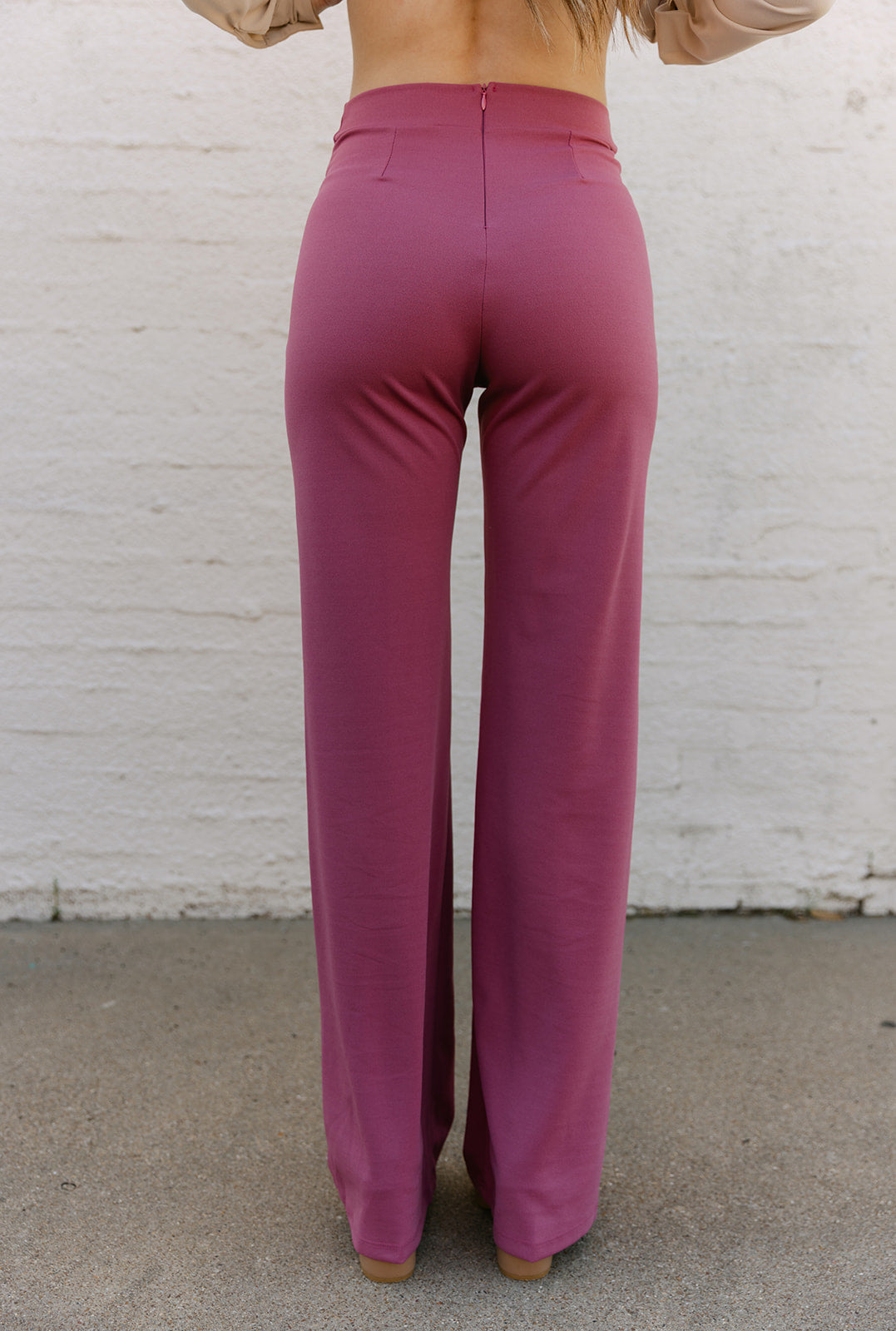 The Zoey Flare Trouser in Marsala