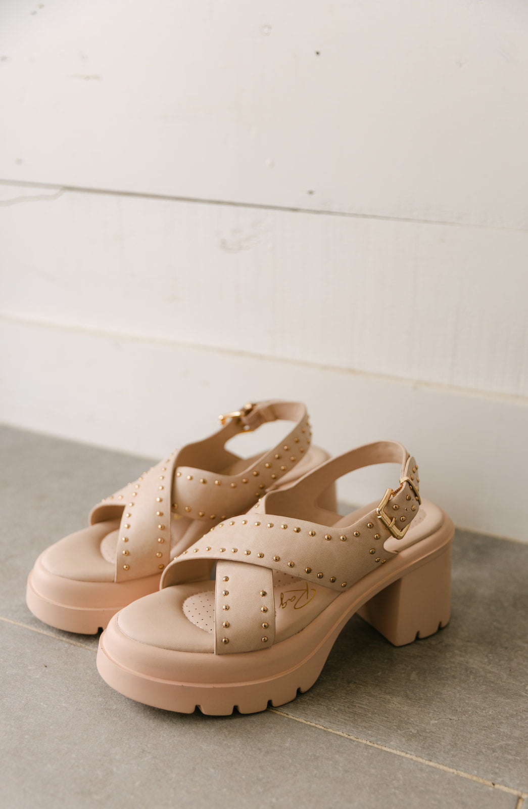 The Bella Block Studded Heel