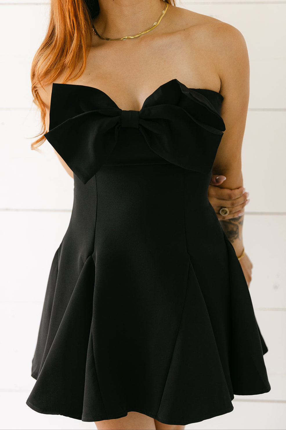 The Finnley Bow Dress in Black