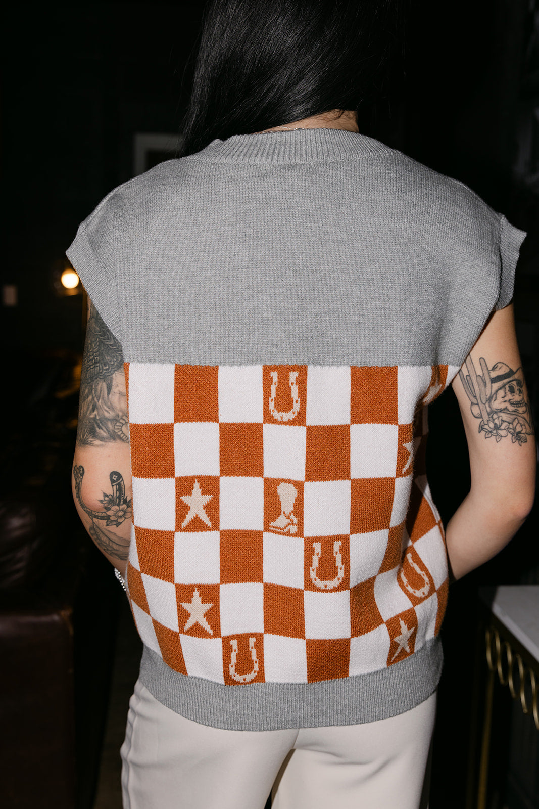 SALE - The Lucky Checkered Sweater Vest