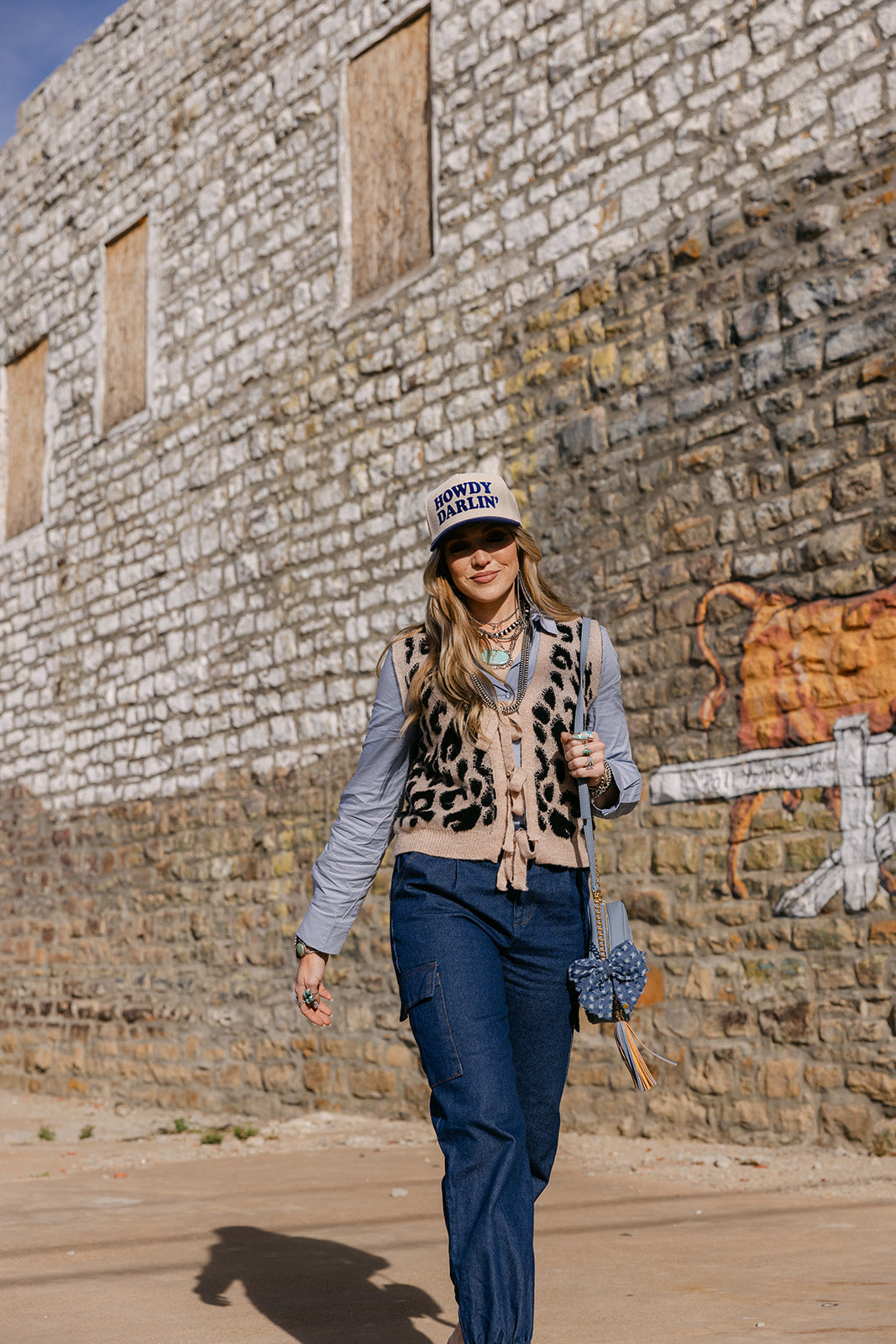 The Denim Daisy Bow Clip