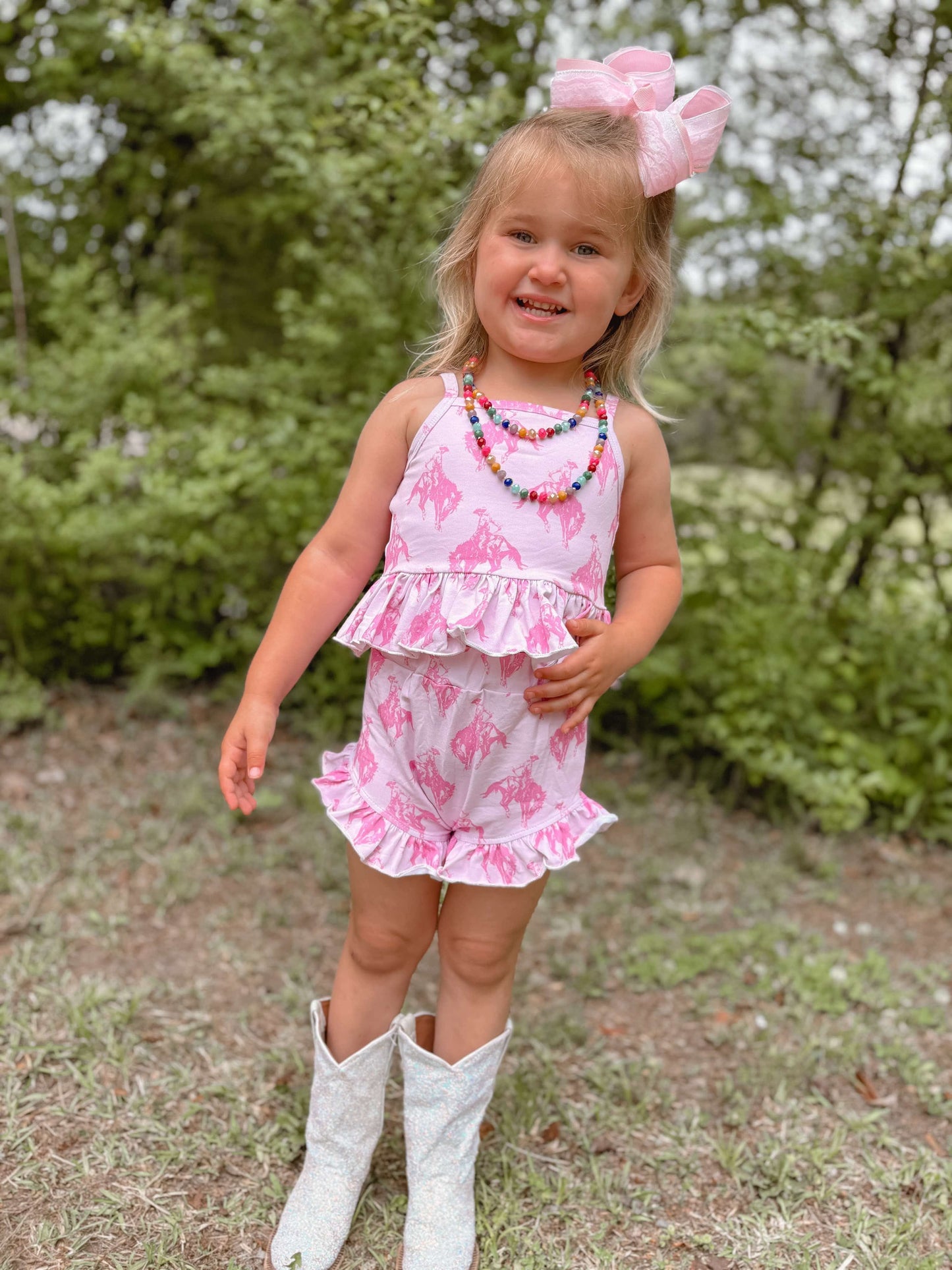 Pink Rodeo Ruffle Set