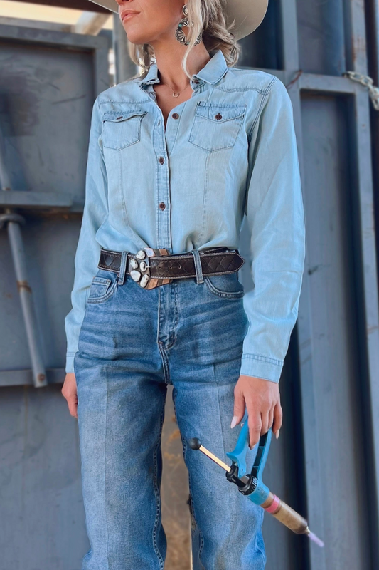 The Heidi Denim Top