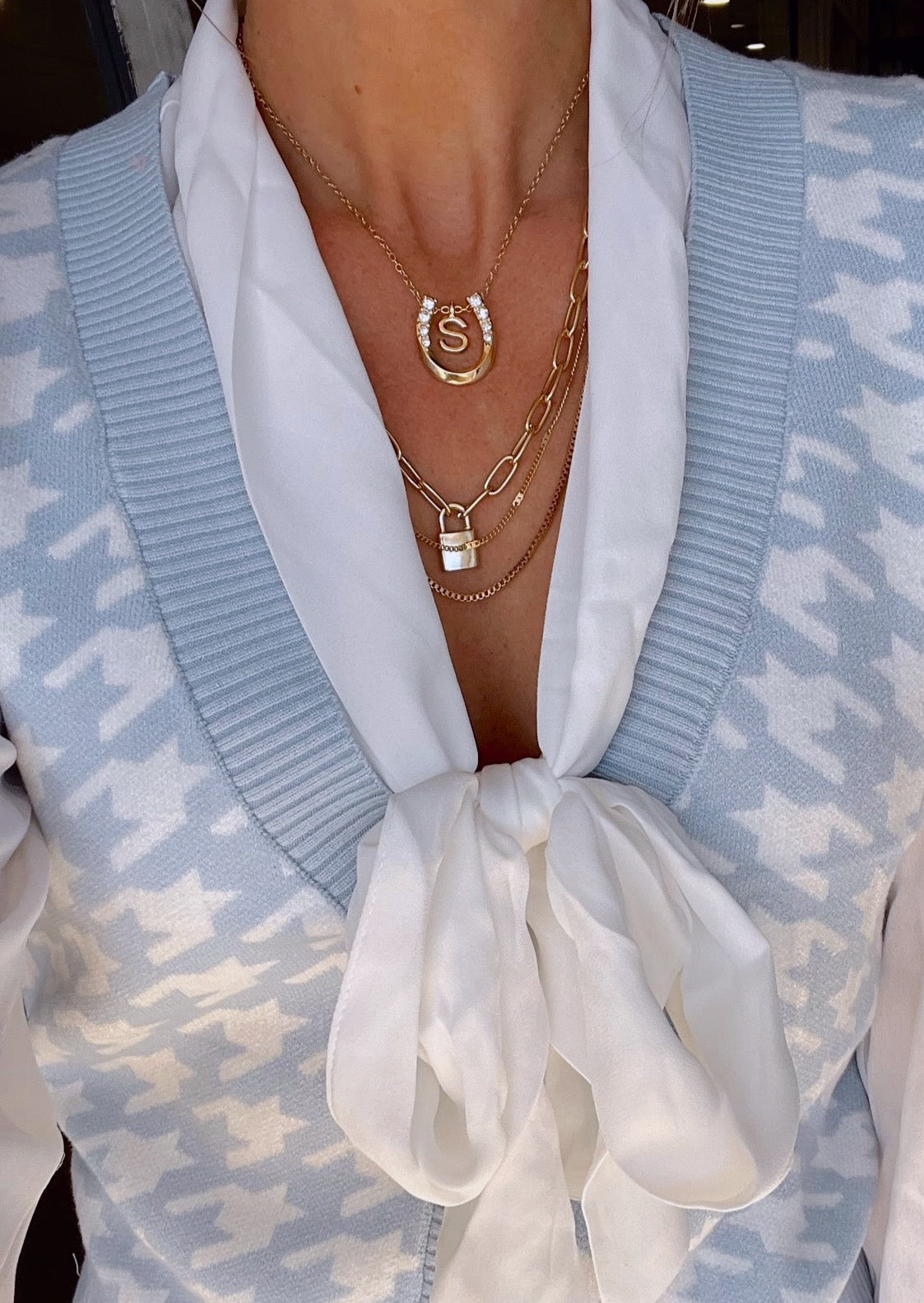 Horseshoe Initial Necklace