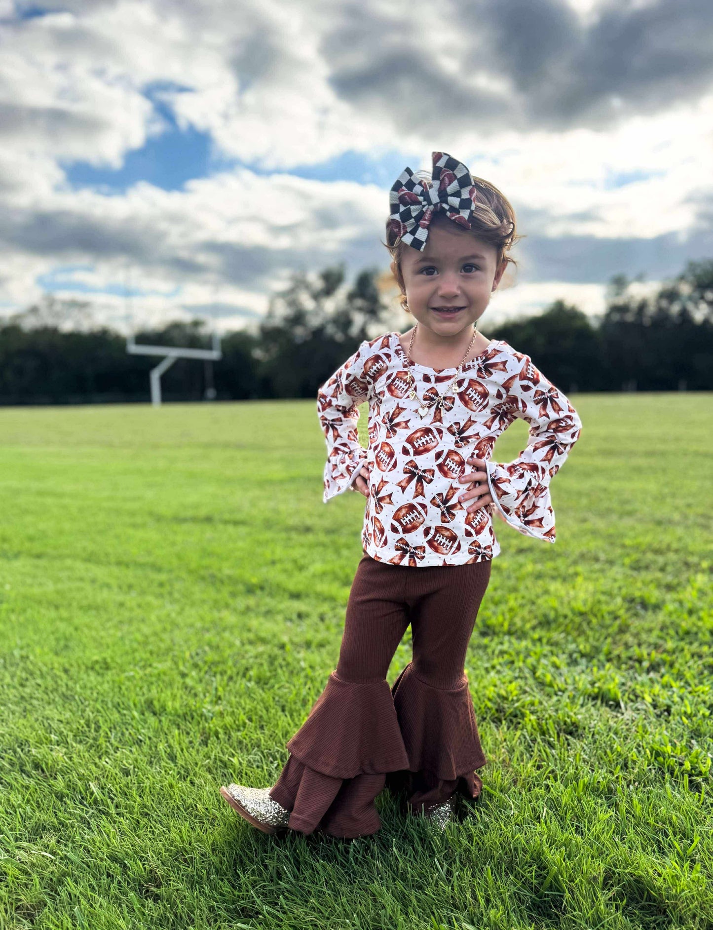 Chocolate Brown Double Bell Bottoms