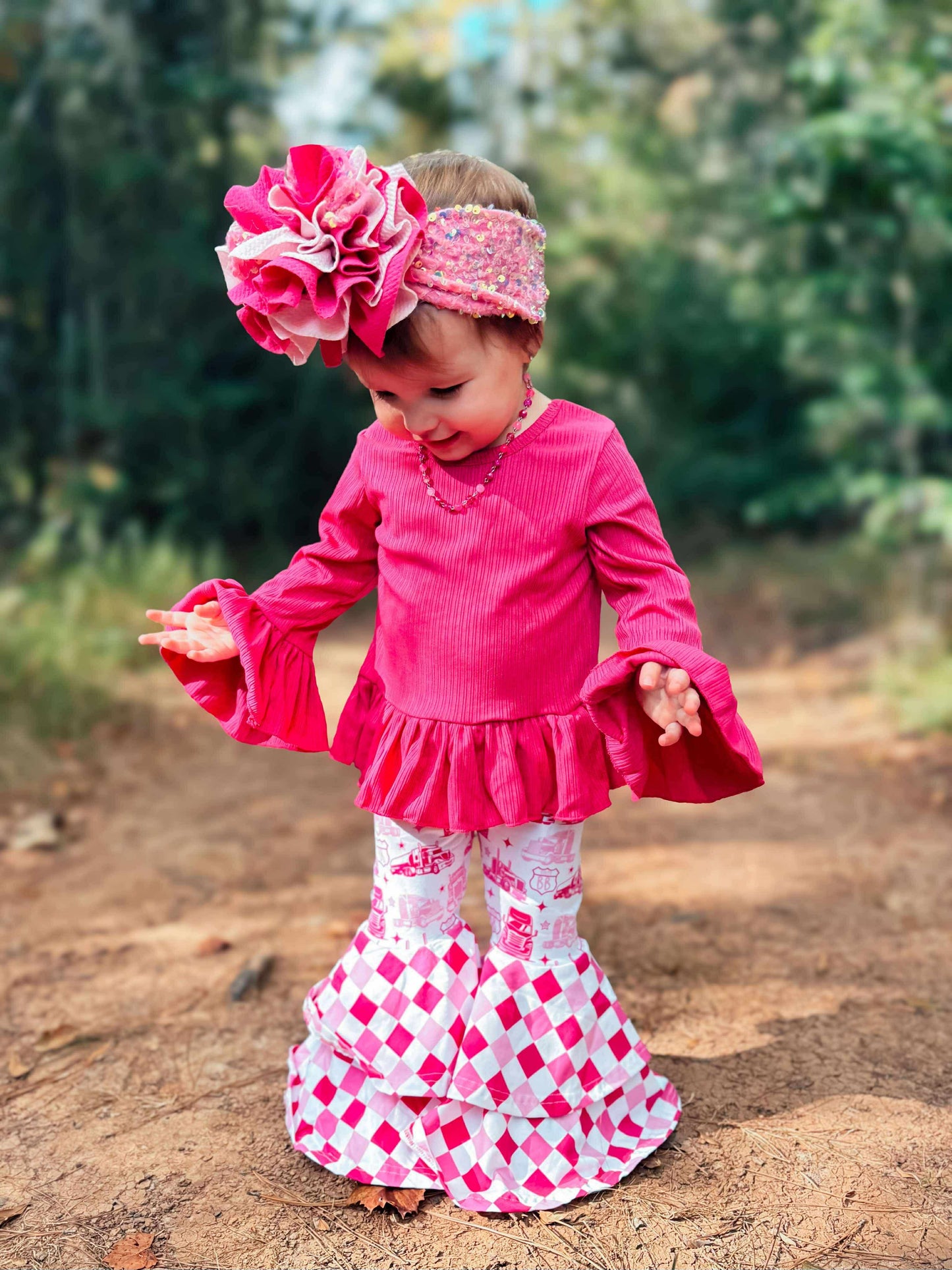 Pink Pony Club Ruffled Sleeve Top