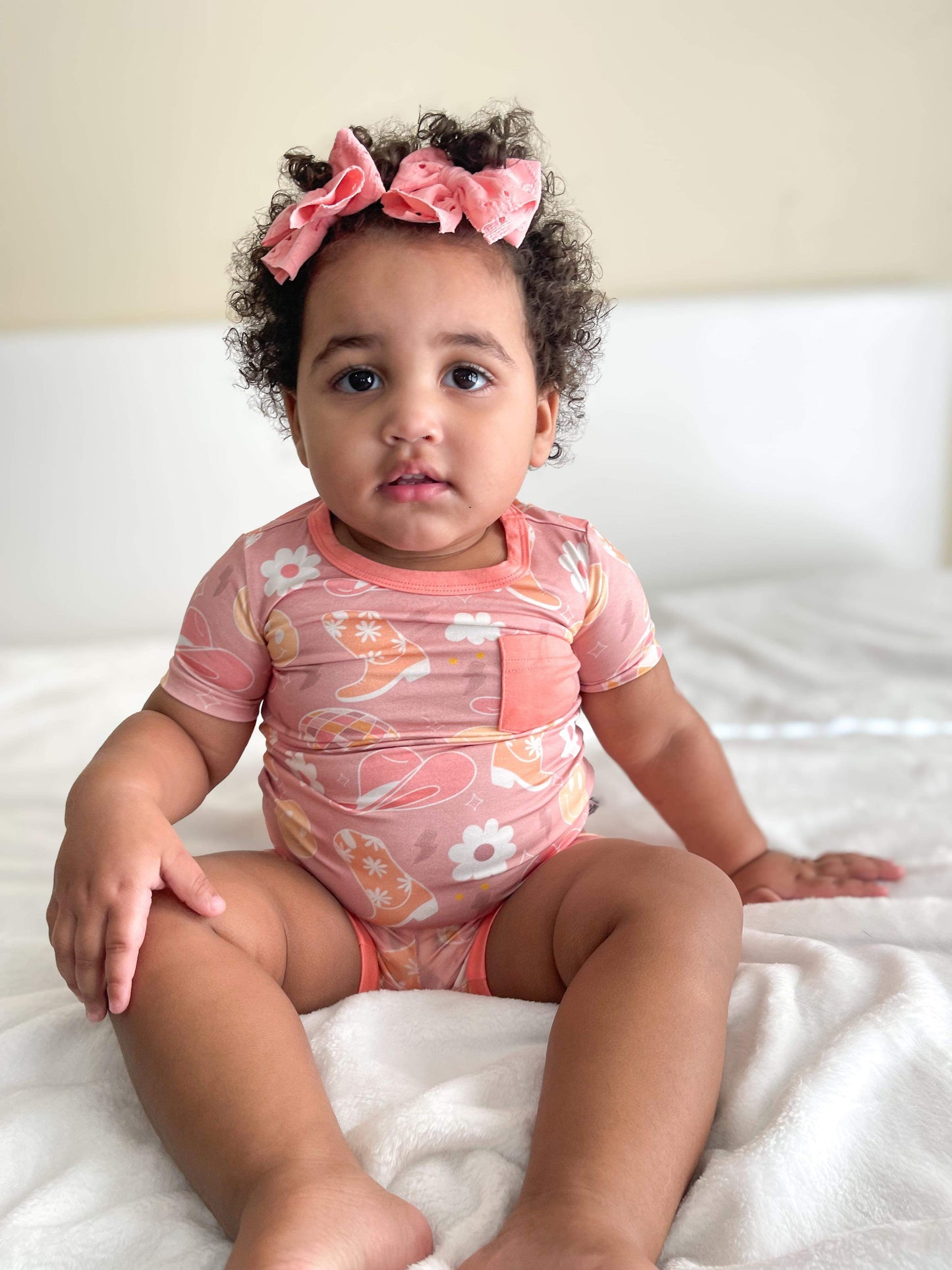 Peach Cowgirl Bamboo Short Set (FINAL SALE)