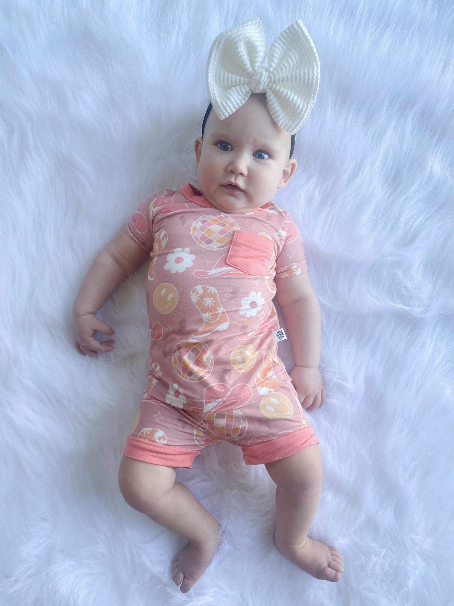 Peach Cowgirl Bamboo Short Set (FINAL SALE)