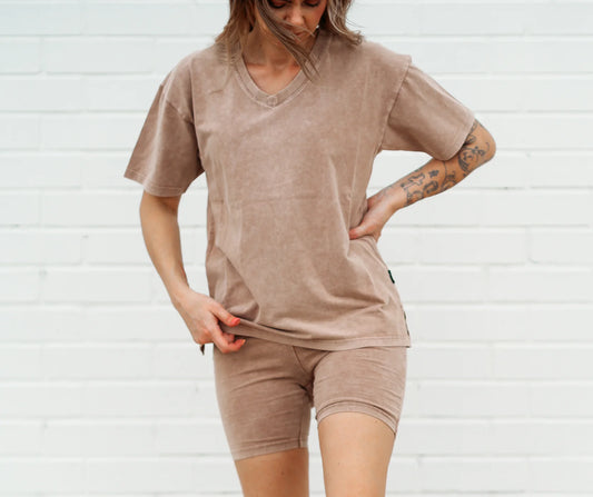 woman’s biker set | mocha