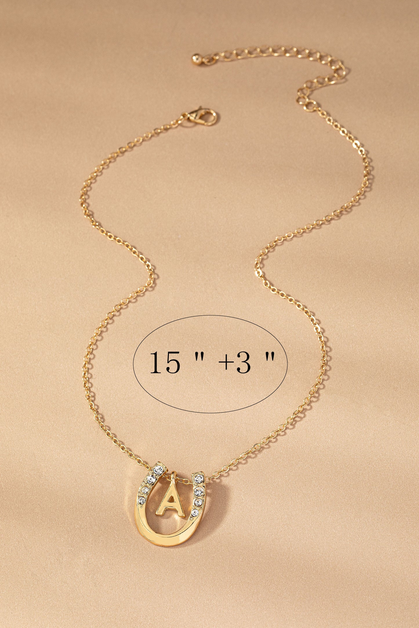 Horseshoe Initial Necklace