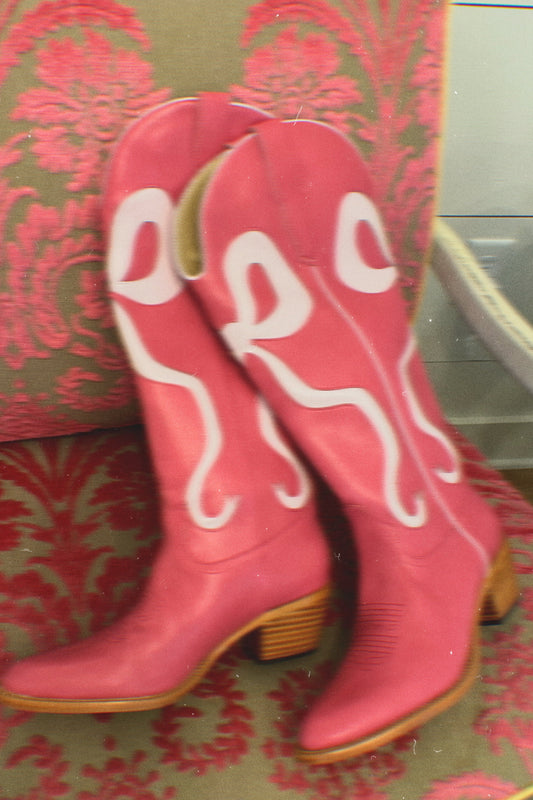 The Adina Pink Bow Cowboy Boot