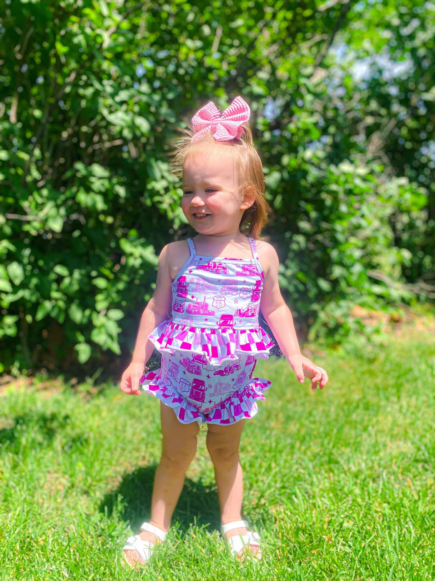 Pink Route BB Ruffled Set