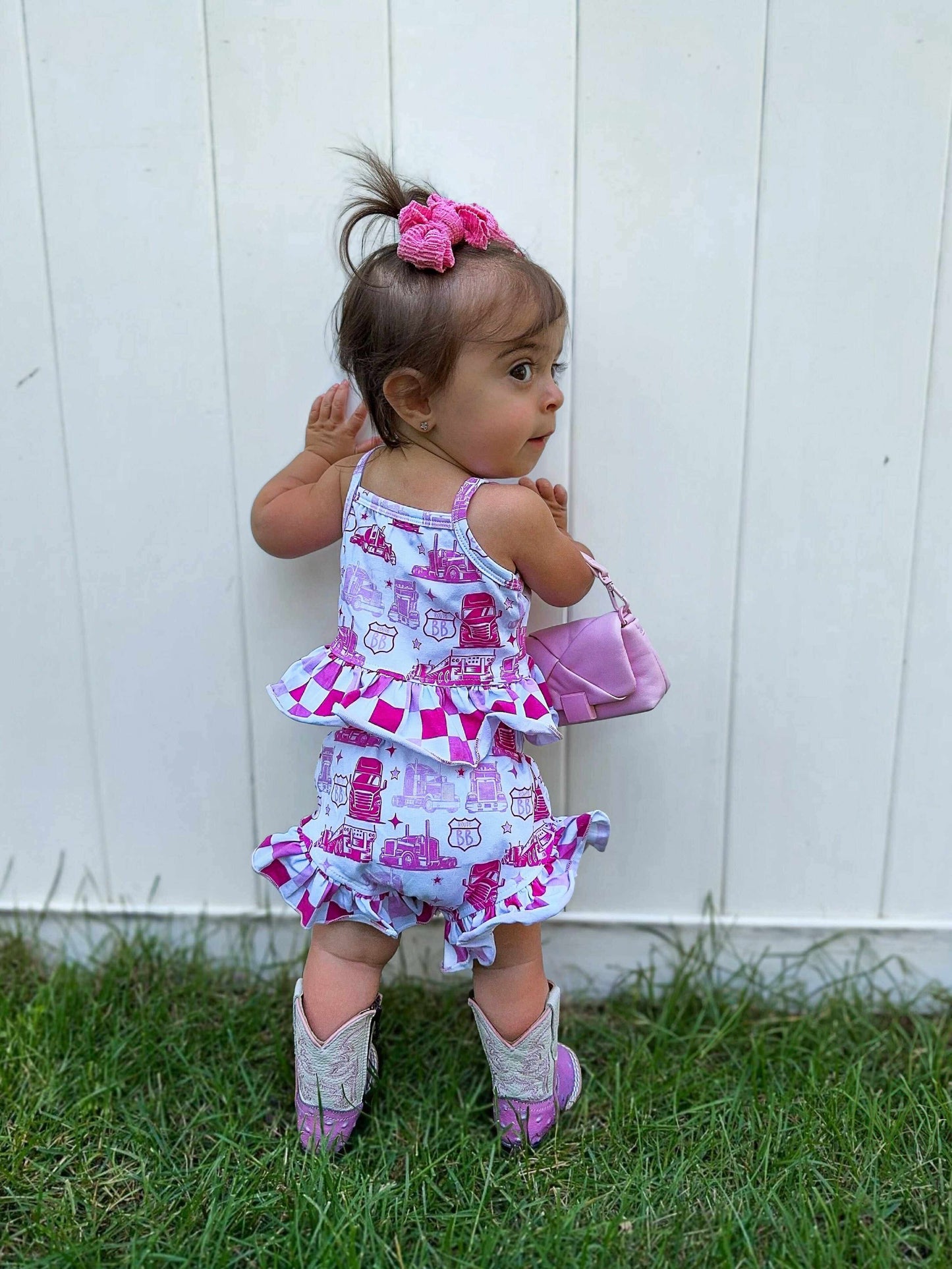 Pink Route BB Ruffled Set