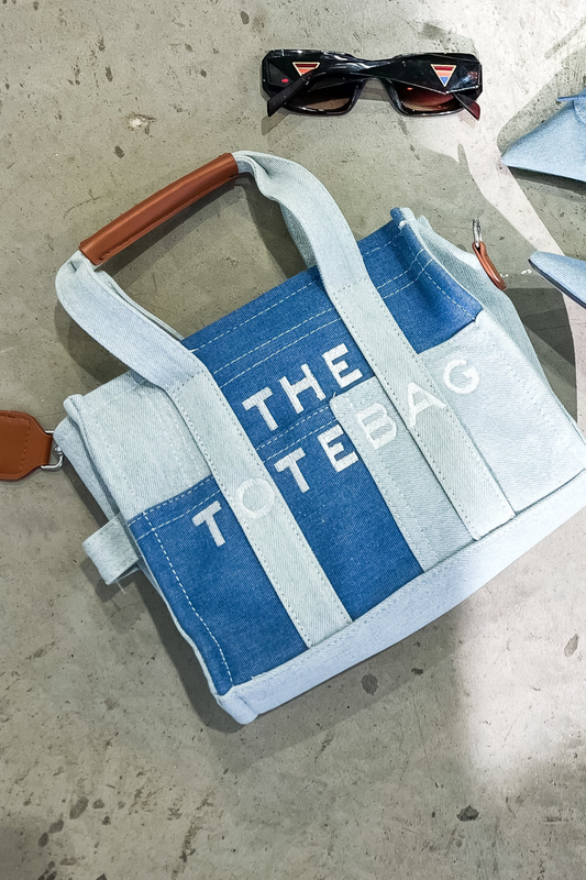 The Denim Crossbody Tote Bag