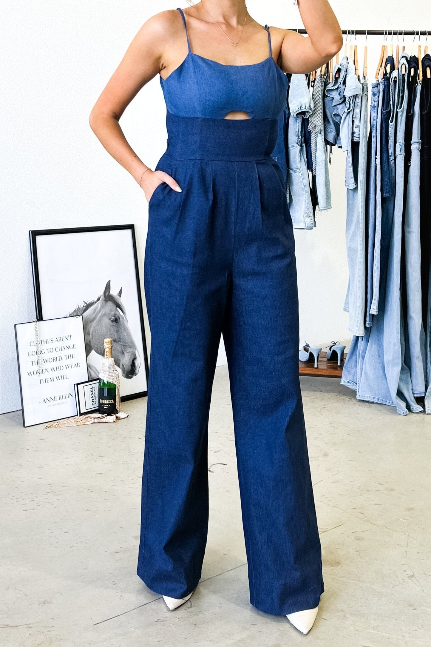 SALE The Margaret Denim Jumpsuit