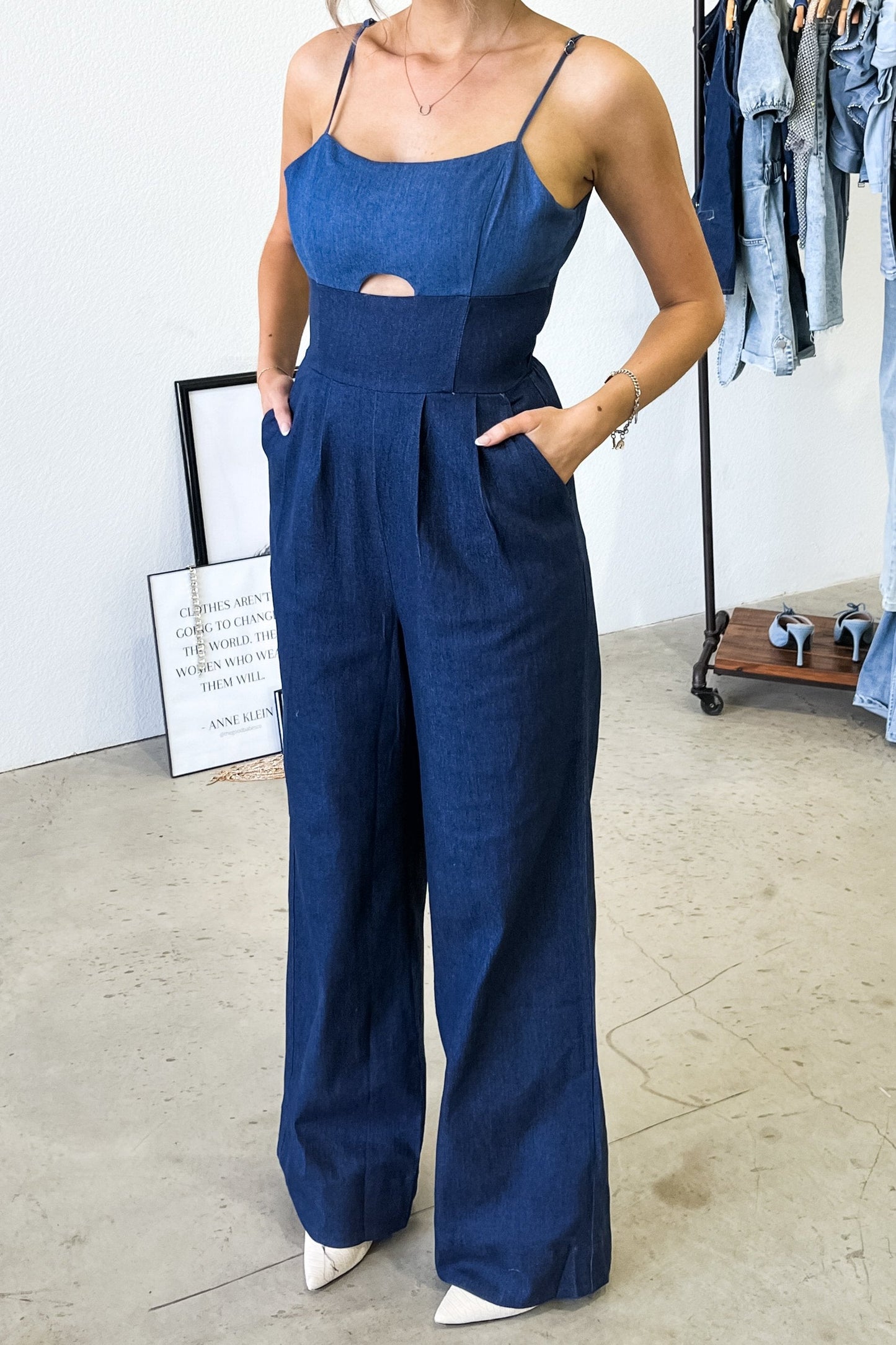 SALE The Margaret Denim Jumpsuit