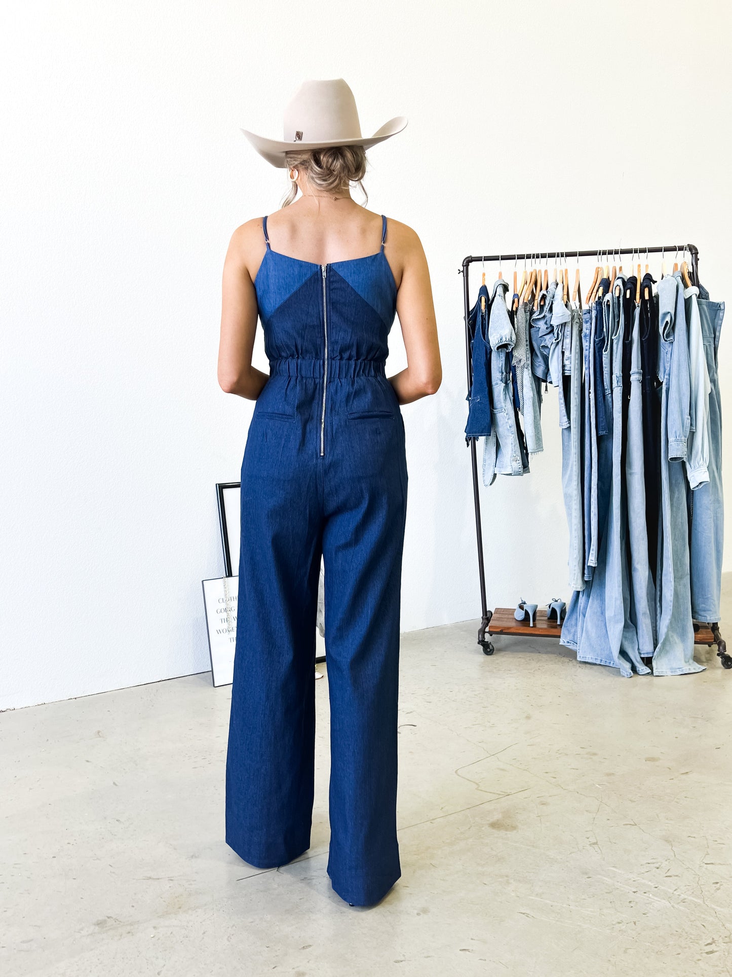 SALE The Margaret Denim Jumpsuit
