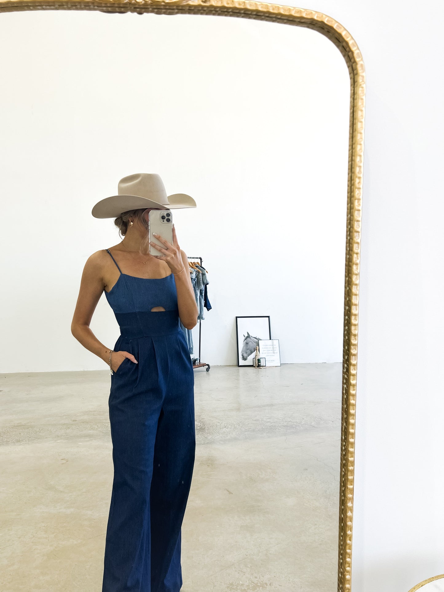 SALE The Margaret Denim Jumpsuit