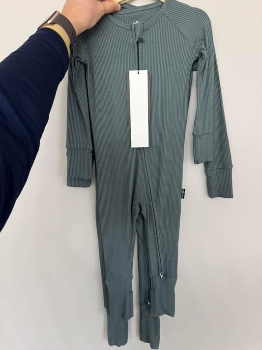 Ribbed Romper | Slate