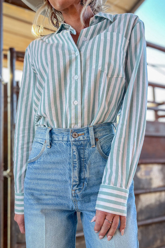 The BT Button Down in Sage Green