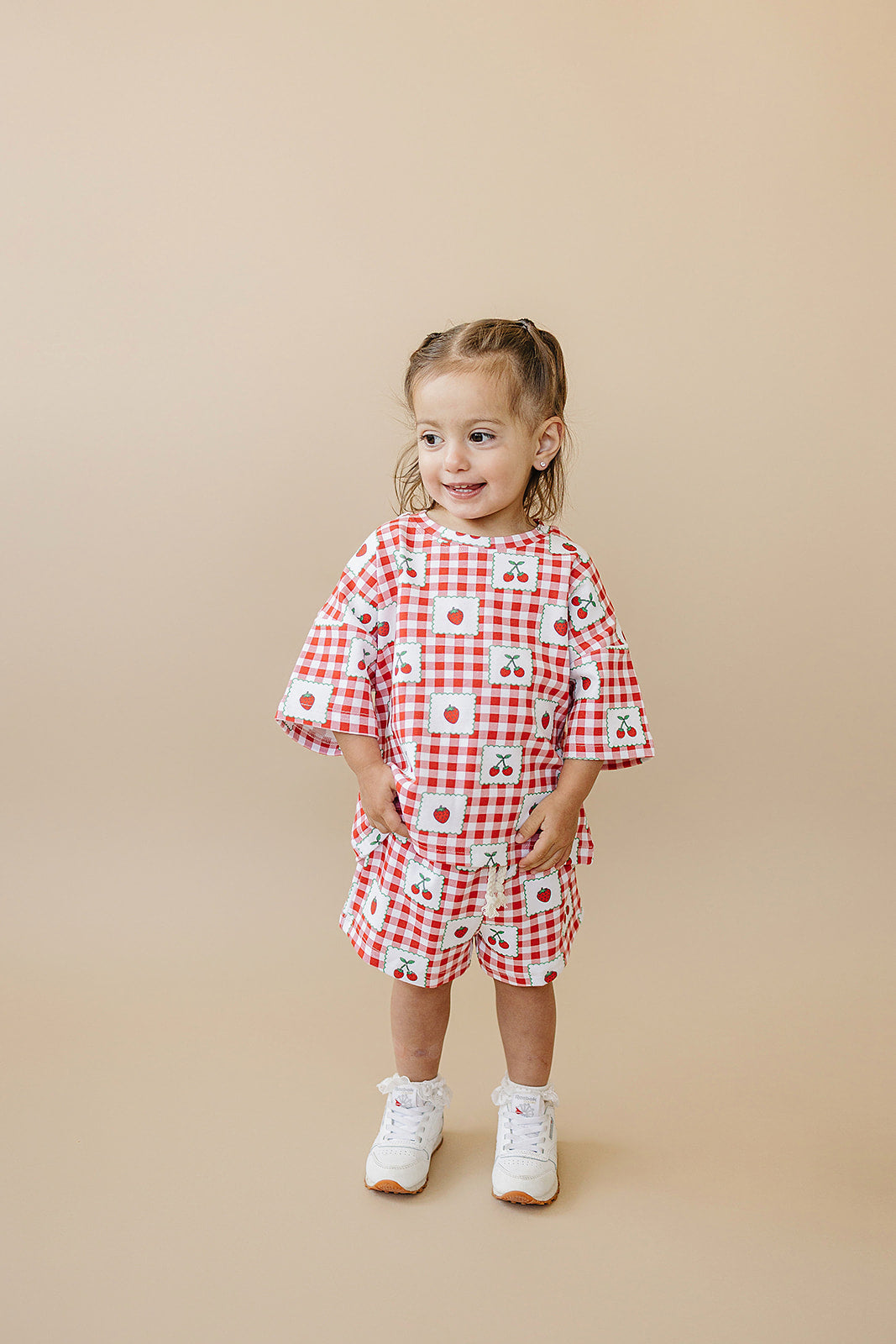 Shorts Set | Strawberry Gingham