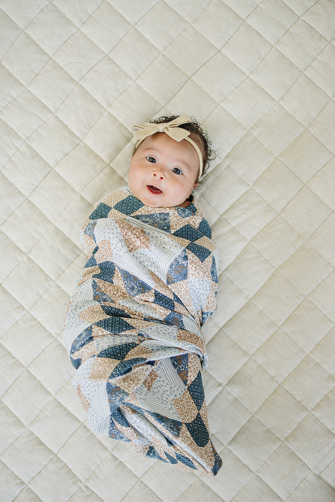 Patchwork Print Muslin Swaddle Blanket