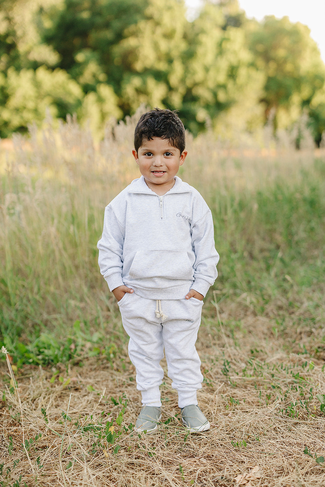 Good Vibes Quarter Zip French Terry Set