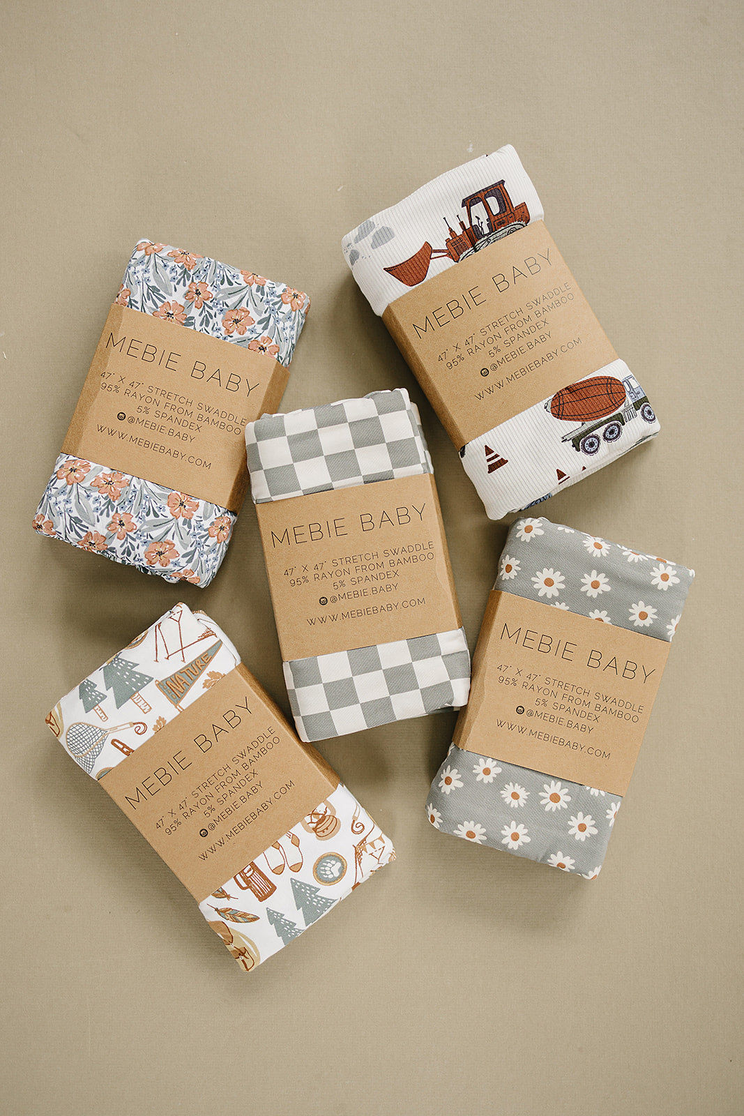 Construction Trucks Bamboo Stretch Swaddle