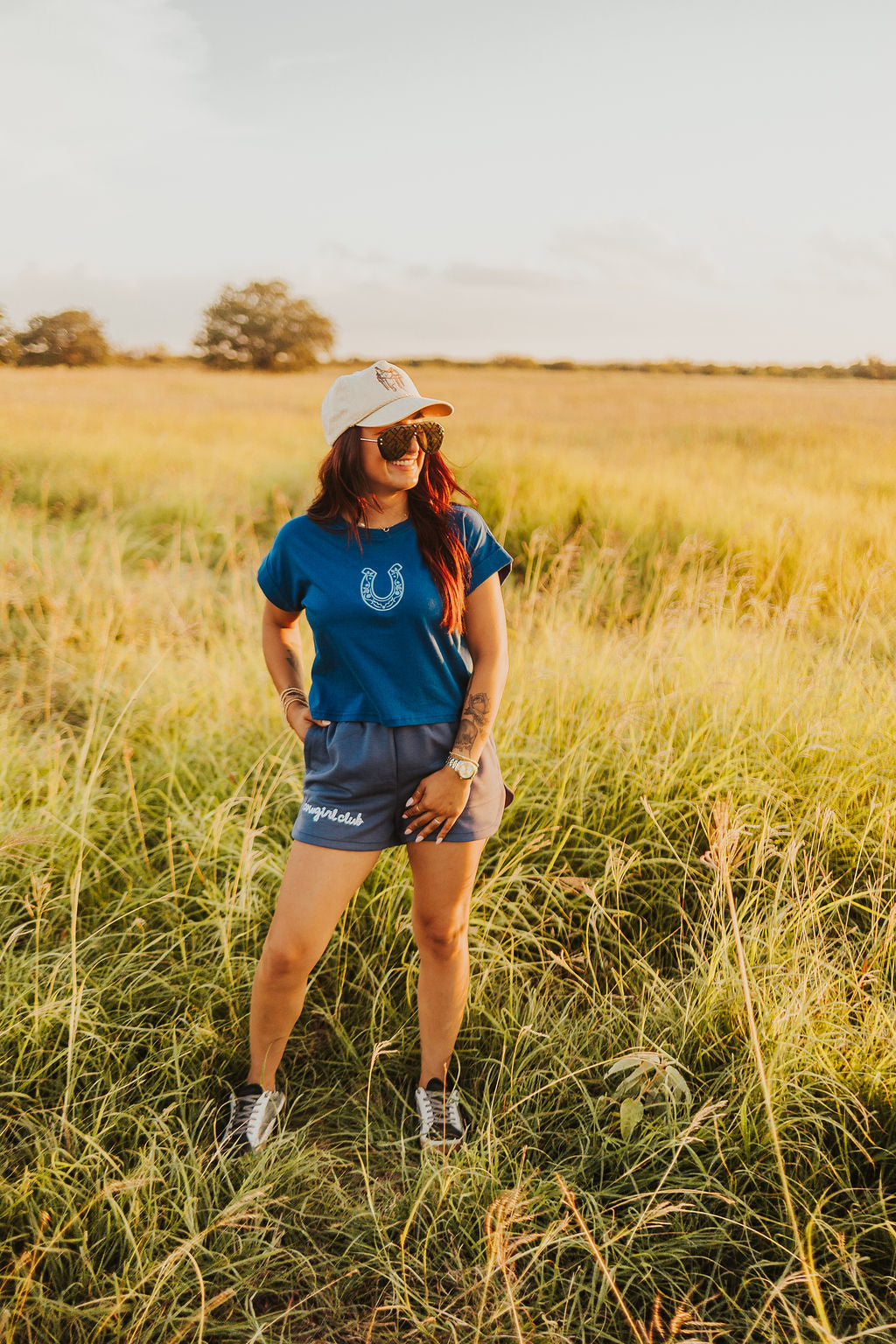 The Horseshoe Tee in Navy