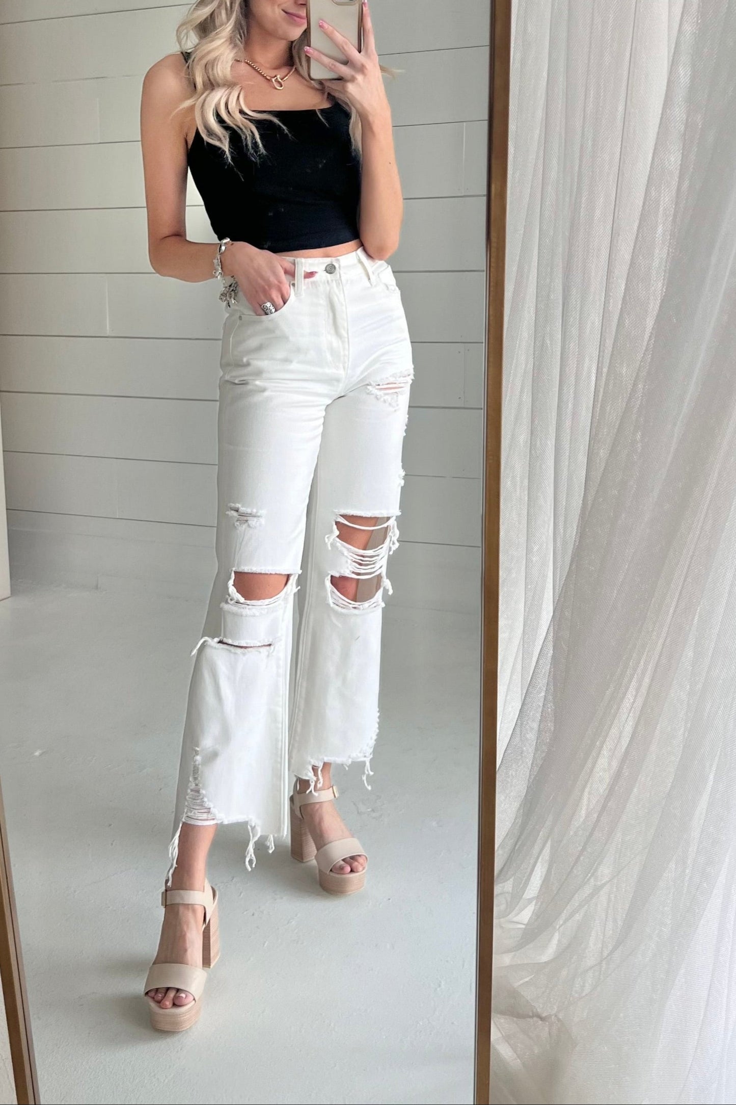 SALE The Sheridan Jean In White