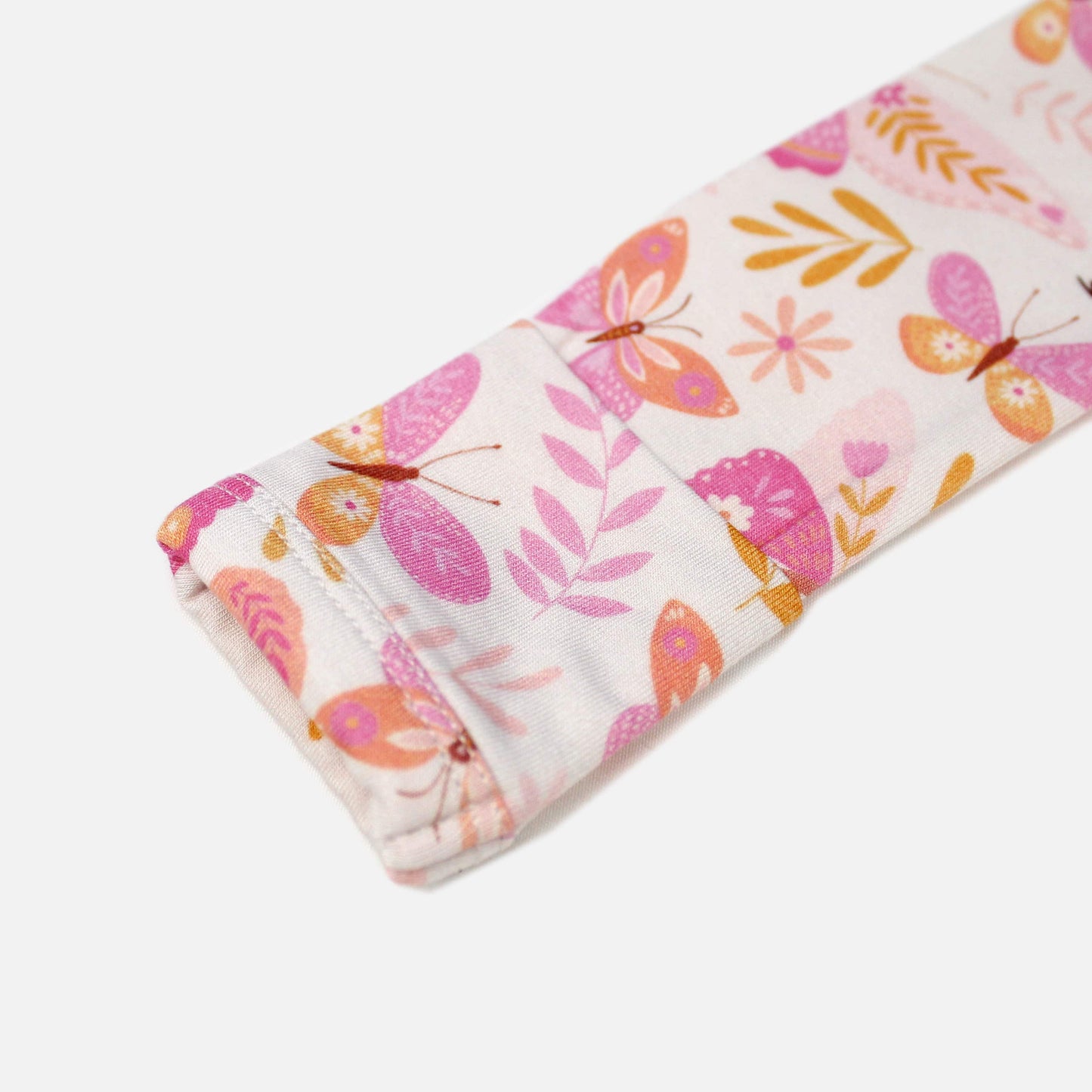 Butterfly Smoochies | Bamboo Footie Onesie Sleeper | "We're Learning Together" | Thermo-Regulating, Double Zipper, 4-Way Stretch