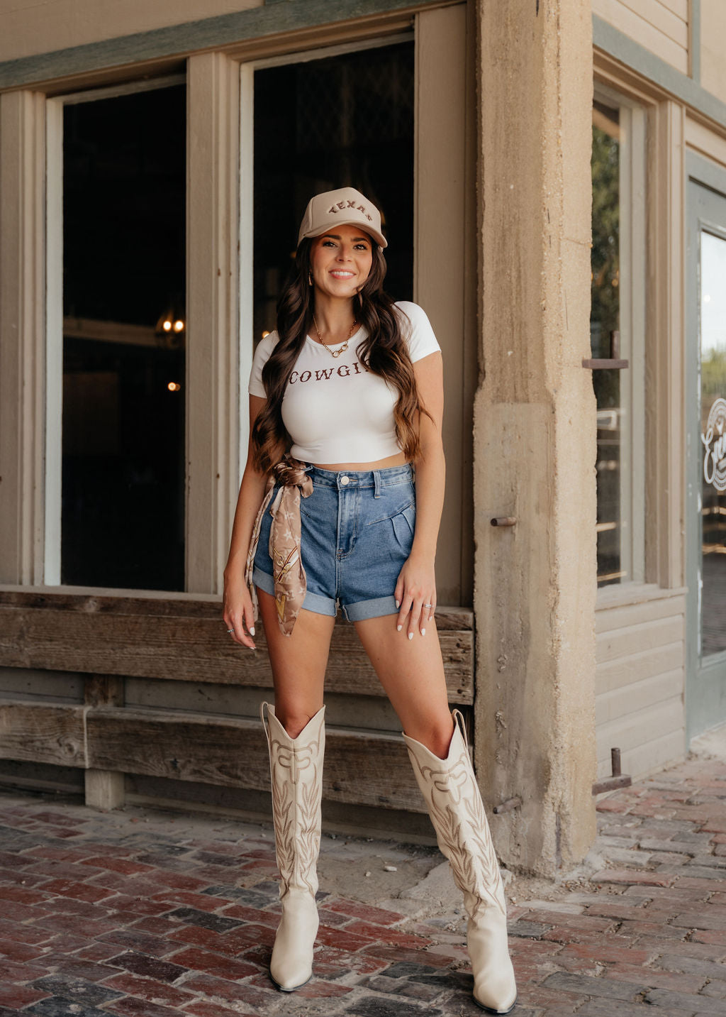 SALE The Cowgirl Mini Tee in Cream